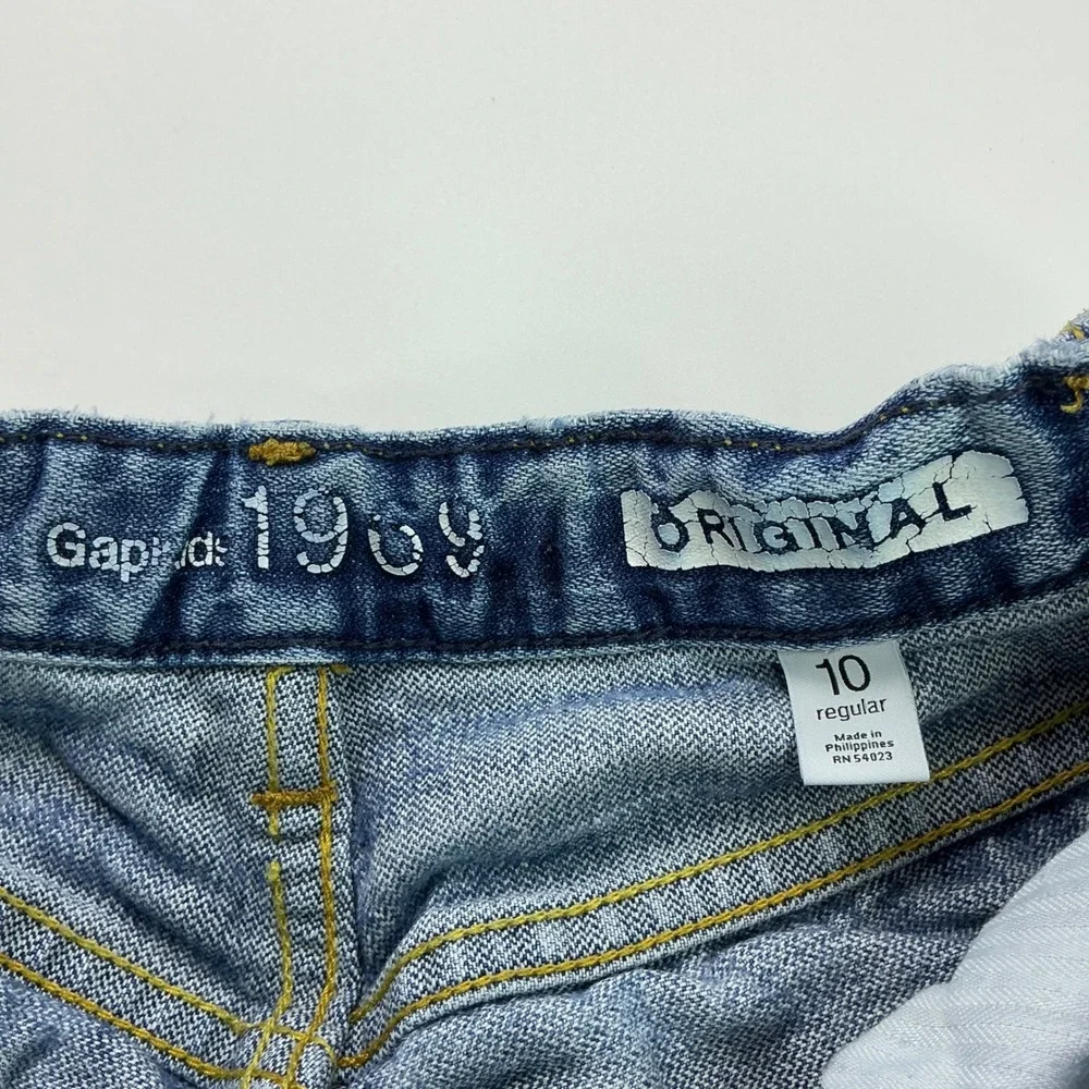 Gap Blue Jeans Kids 10 Regular 1969 Original Straight Leg Adjustable Waist
